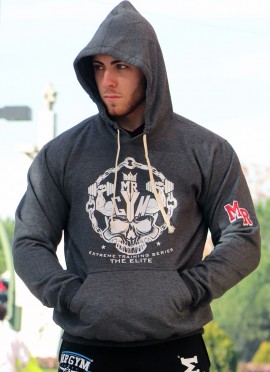 SUDADERA FITNESS CON CAPUCHA SKULL EXTREME DE MR GYM - Fitnessstore