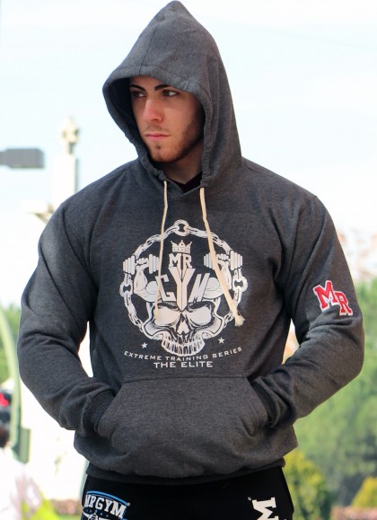SUDADERA FITNESS CON CAPUCHA SKULL EXTREME DE MR GYM - Fitnessstore