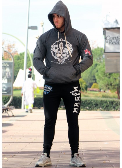 SUDADERA SKULL KING GRIS - Fitnessstore