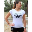 CAMISETA WONDERWOMAN WHITE GYM LINE - Fitnessstore