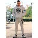 SUDADERA SKULL GRIS CLARO - Fitnessstore