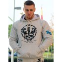 SUDADERA SKULL GRIS CLARO - Fitnessstore