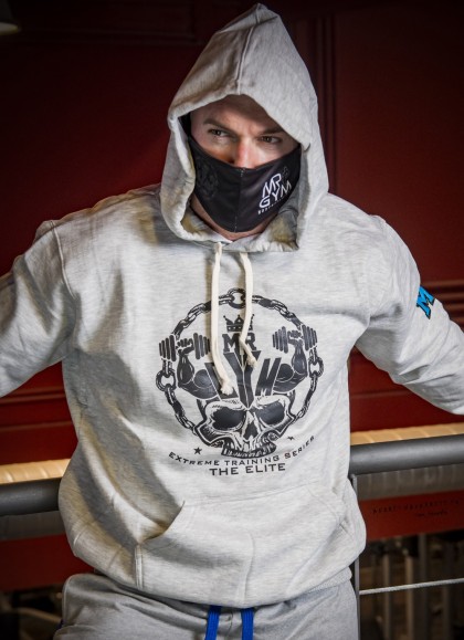 SUDADERA SKULL GRIS CLARO - Fitnessstore