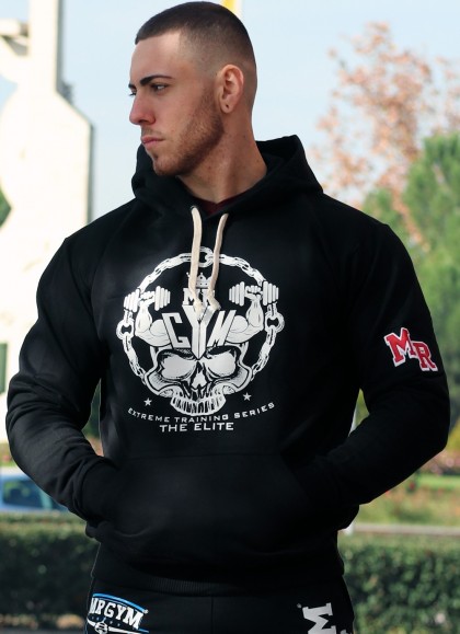 SUDADERA FITNESS CON CAPUCHA SKULL EXTREME DE MR GYM - Fitnessstore