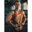 CAMISETA DE TIRANTE VEGETA RED SUPER SAIYAN  - FITNESSSTORE