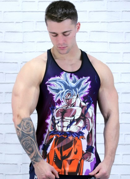 CAMISETA DE TIRANTE GOKU ULTRA INSTINTO SUPER SAIYAN - FITNESSSTORE