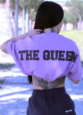 CAMISETA OVERSIZE LILA AND BLACK (THE QUEEN) - GYM LINE 2