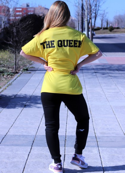 CAMISETA OVERSIZE YELLOW AND BLACK (THE QUEEN) - GYM LINE