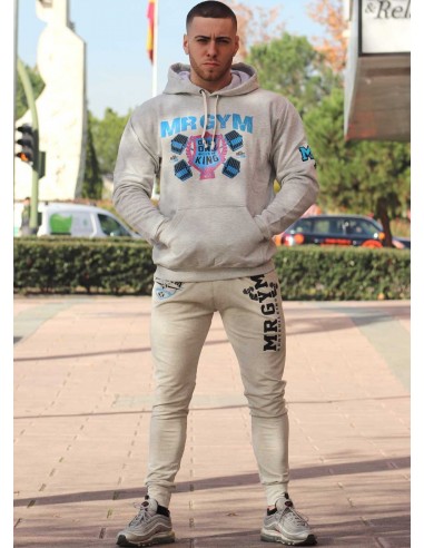 SUDADERA ONE KING GRIS CLARO