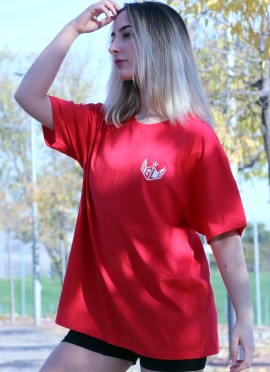 CAMISETA OVERSIZE RED STRONG GIRL - GYM LINE 2