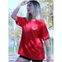 CAMISETA OVERSIZE RED STRONG GIRL - GYM LINE