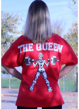 CAMISETA OVERSIZE RED STRONG GIRL - GYM LINE