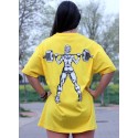 CAMISETA OVERSIZE YELLOW STRONG GIRL - GYM LINE
