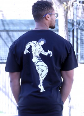 CAMISETA MANGA OVERSIZE BAKI GRIS