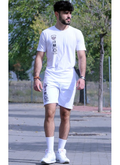 PANTALON CORTO  LEGEND WHITE - Fitnessstore