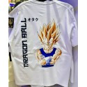 CAMISETA NEW OVERSIZE WHITE VEGETA DRAGON BALL DE MR GYM - FITNESSSTORE.ES