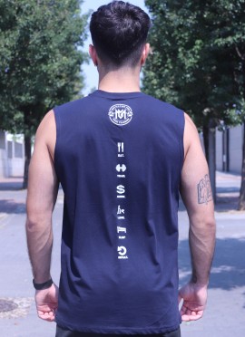 CAMISETA TANKTOP BLUE NEW ROUND LOGO