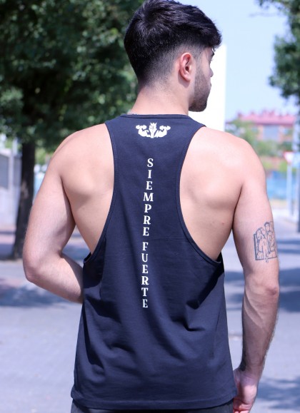 CAMISETA DE TIRANTES URBAN BLACK NEW ROUND LOGO