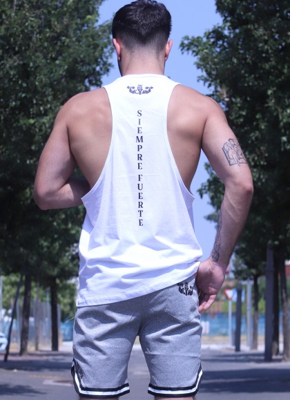 CAMISETA DE TIRANTES URBAN WHITE NEW ROUND LOGO