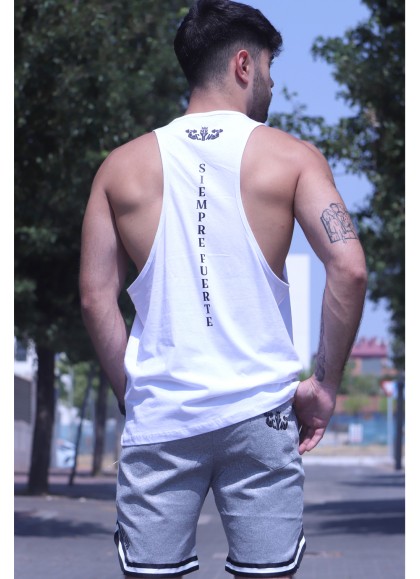 CAMISETA DE TIRANTES URBAN WHITE NEW ROUND LOGO