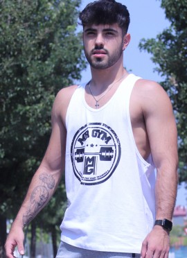 CAMISETA DE TIRANTES URBAN WHITE NEW ROUND LOGO 2