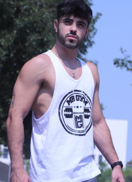 CAMISETA DE TIRANTES URBAN WHITE NEW ROUND LOGO