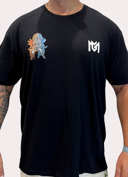 CAMISETA NEW OVERSIZE BLACK GOTEN DE DRAGON BALL DE MR GYM - FITNESSSTORE.ES