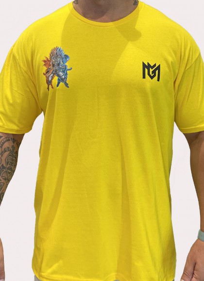 CAMISETA NEW OVERSIZE YELLOW GOTEN DE DRAGON BALL DE MR GYM - FITNESSSTORE.ES