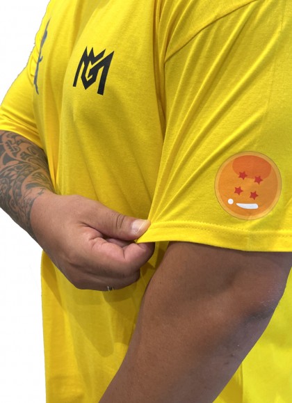 CAMISETA NEW OVERSIZE YELLOW GOTEN DE DRAGON BALL DE MR GYM - FITNESSSTORE.ES