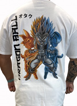 CAMISETA NEW OVERSIZE WHITE GOTEN DE DRAGON BALL DE MR GYM - FITNESSSTORE.ES