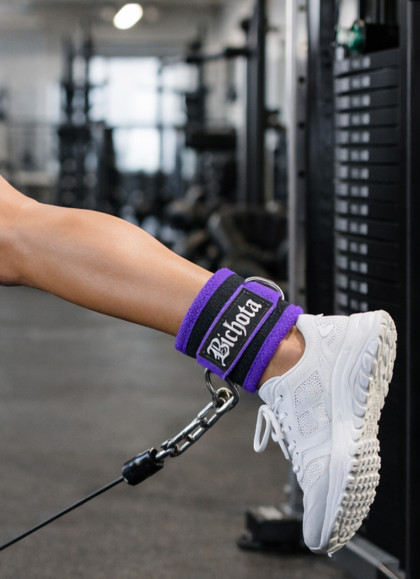 TOBILLERAS PARA POLEA PURPLE DE BICHOTA- Fitnessstore