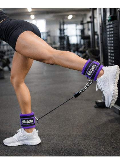 TOBILLERAS PARA POLEA PURPLE DE BICHOTA- Fitnessstore