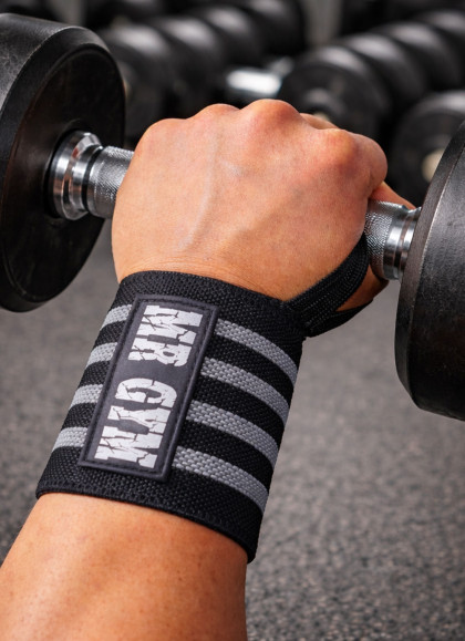 MUÑEQUERAS POWER GREY DE MRGYM - Fitnessstore