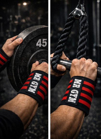 MUÑEQUERAS POWER RED DE MRGYM - Fitnessstore