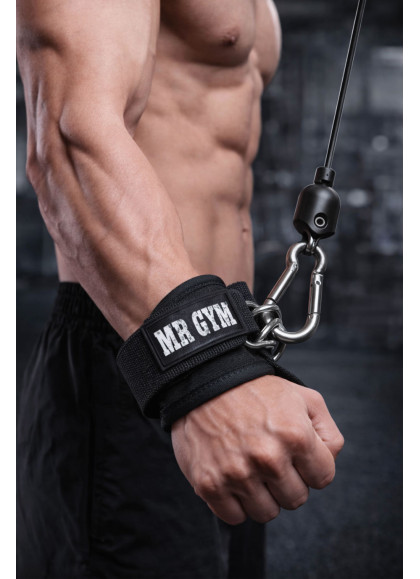 TOBILLERAS PARA POLEA BLACK DE MRGYM- Fitnessstore