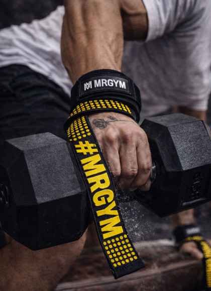 STRAPS REFORZADOS CON ANTIDESLISANTES YELLOW DE MR GYM - Fitnessstore