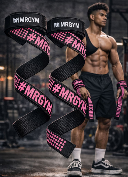 STRAPS REFORZADOS ANTIDESLISANTES PINK DE MRGYM - Fitnessstore