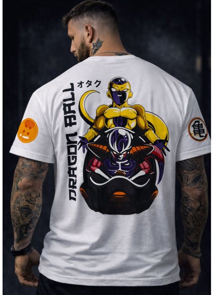 CAMISETA OVERSIZE FREEZER DRAGON BALL BLANCA - MR GYM  - FITNESSSTORE.ES
