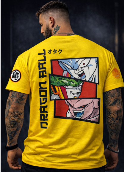 CAMISETA NEW OVERSIZE YELLOW VILLAINS DRAGON BALL DE MR GYM - FITNESSSTORE.ES