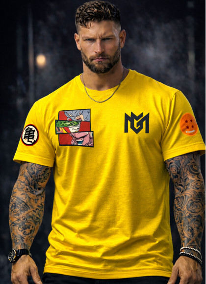 CAMISETA NEW OVERSIZE YELLOW VILLAINS DRAGON BALL DE MR GYM - FITNESSSTORE.ES