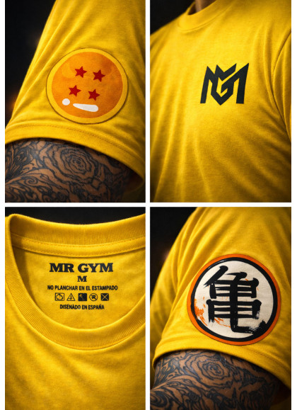 CAMISETA NEW OVERSIZE YELLOW VILLAINS DRAGON BALL DE MR GYM - FITNESSSTORE.ES