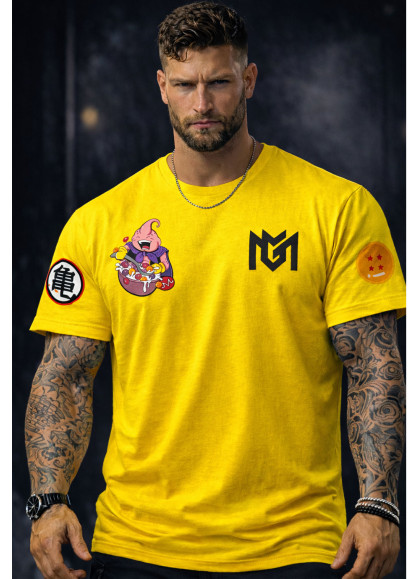 CAMISETA NEW OVERSIZE YELLOW MAJIN BOO CEREALES DRAGON BALL DE MR GYM - FITNESSSTORE.ES