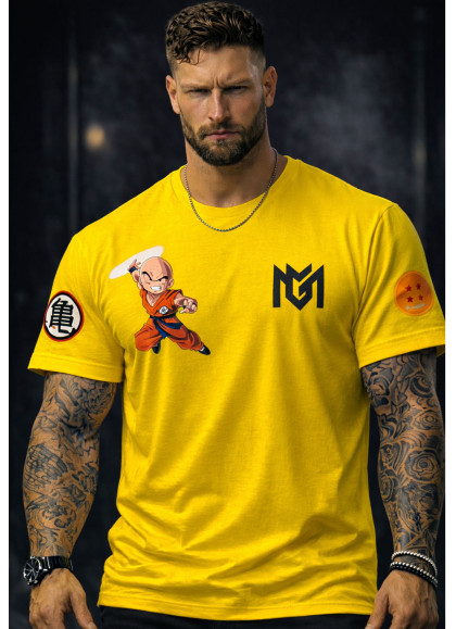 CAMISETA NEW OVERSIZE YELLOW KRILLIN DRAGON BALL DE MR GYM - FITNESSSTORE.ES