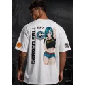CAMISETA OVERSIZE BULMA DRAGON BALL BLANCA - MR GYM  - FITNESSSTORE.ES