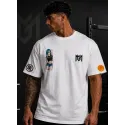 CAMISETA OVERSIZE BULMA DRAGON BALL BLANCA - MR GYM  - FITNESSSTORE.ES
