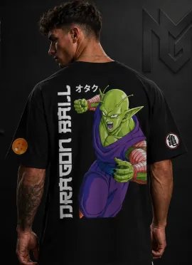 CAMISETA OVERSIZE PICCOLO DRAGON BALL NEGRA - MR GYM  - FITNESSSTORE.ES