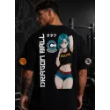 CAMISETA OVERSIZE BULMA DRAGON BALL NEGRA-MR GYM - FITNESSSTORE.ES