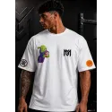 CAMISETA OVERSIZE PICCOLO DRAGON BALL BLANCA-MR GYM