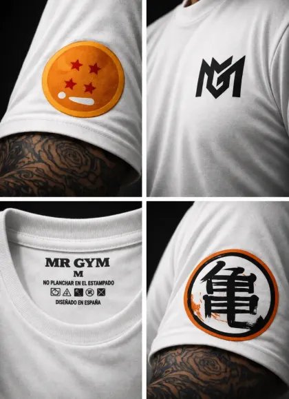 CAMISETA OVERSIZE PICCOLO DRAGON BALL BLANCA-MR GYM