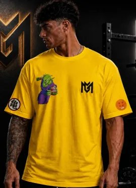 CAMISETA OVERSIZE PICCOLO DRAGON BALL AMARILLA-MR GYM 2